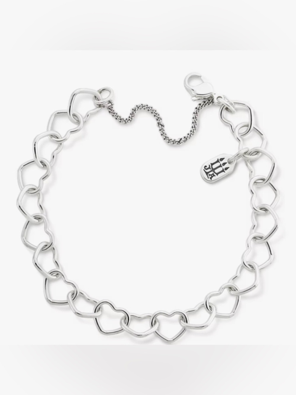 James Avery Sterling Silver Heart Link Bracelet - Small, 6.5”